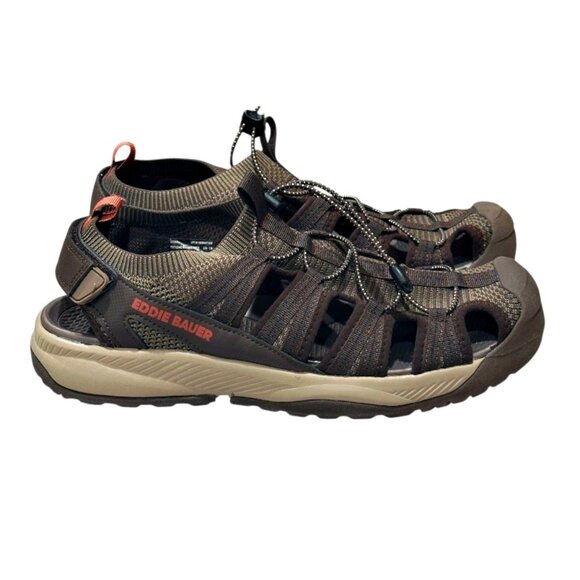 NEW Eddie Bauer Yesler Fisherman Sandals Mens 12M Brown Hiking Outdoor No Box main image 9